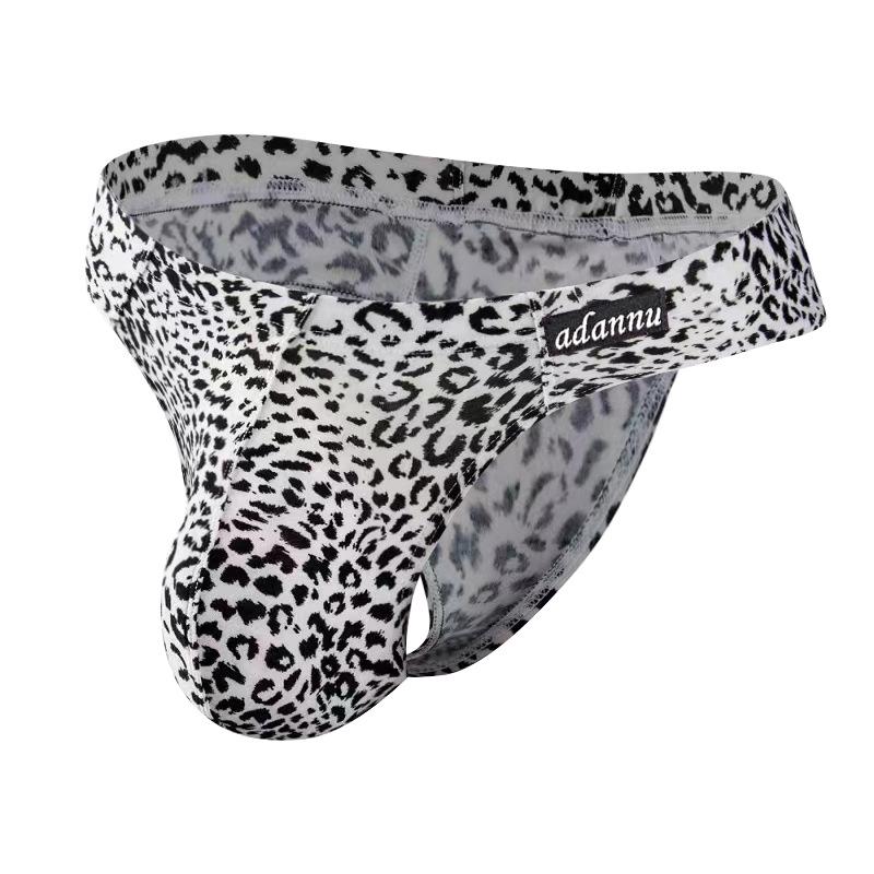 Men's Green Sexy Leopard Print Single Panties Men's 745