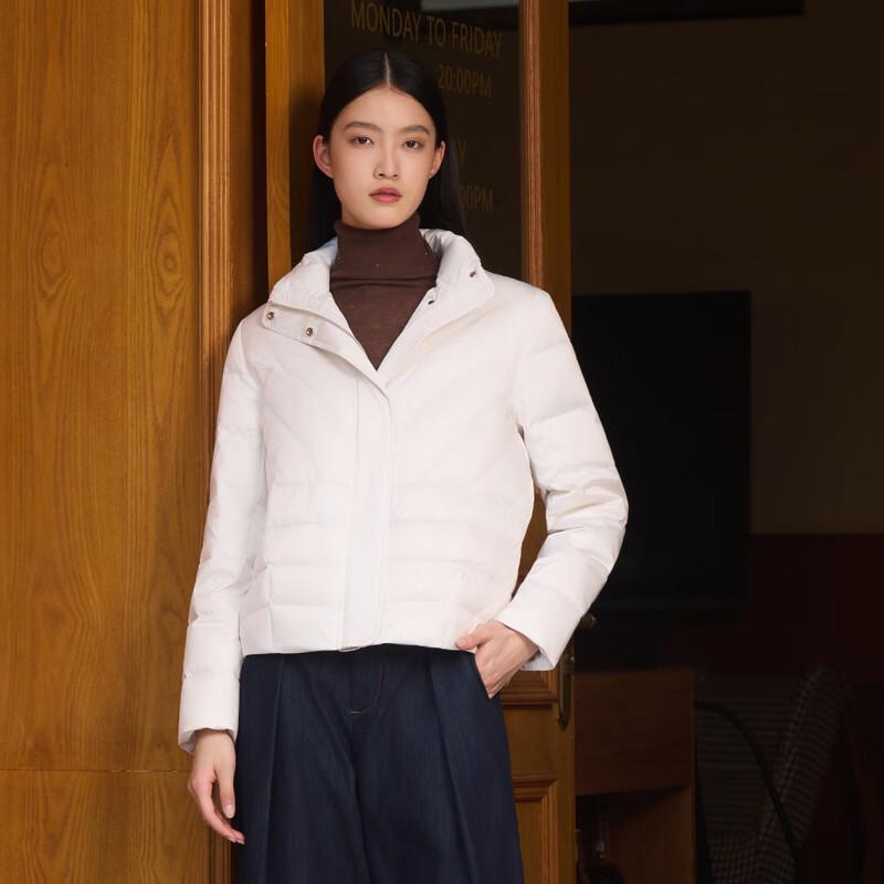 ELLASSAY Women's Stand Collar Windproof Short Goose Down Jacket