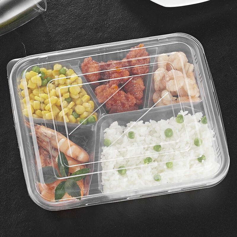 Baichufang 5-Compartment Disposable Plastic Food Containers