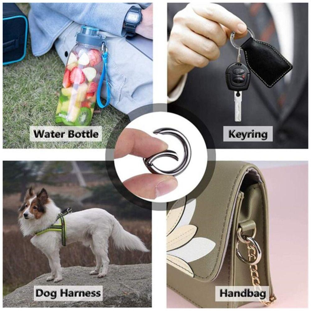 5 Stk. Metall Öffnungsbarer Runder Karabiner 25mm Federverschluss O-Ring Schlüsselanhänger-Clips Schlüsselanhänger Herstellung