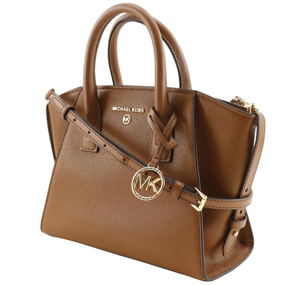 Michael Kors Avril Handbag 30H1G4VS5L 2WAYShoulder Brown Leather Women Used