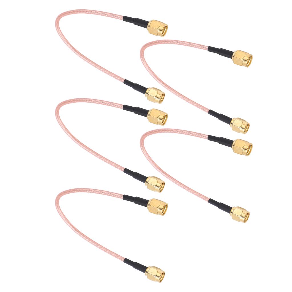 5Pcs RF Coaxial Cable SMA J to SMA J Audio Connector 2 Shielded Extension Cord TFL 316 48