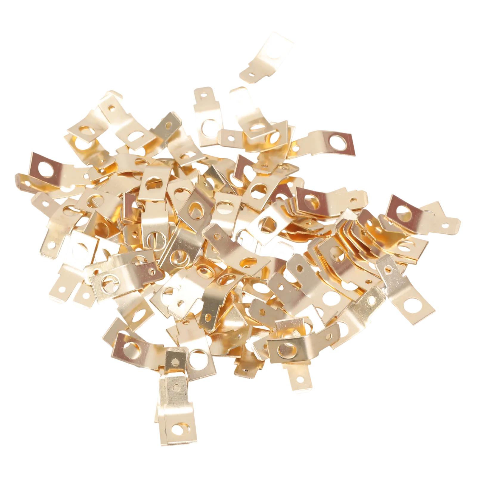 

100Pcs Brass Spades Terminals 1/4Inch Male Tabs Crimps Connectors for Industrial Equipment and Automotive Systems 1