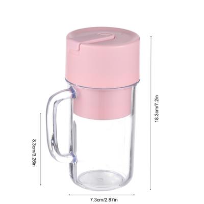 Shake ve Smoothie'ler için Taşınabilir Blender 340 ml Saplı Mini Blender 6 Bıçaklı Su Geçirmez USB