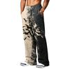 Men's Loose Wide Leg Cargo Jogger Pants with Pockets Halloween Print for Casual Outdoor Wear