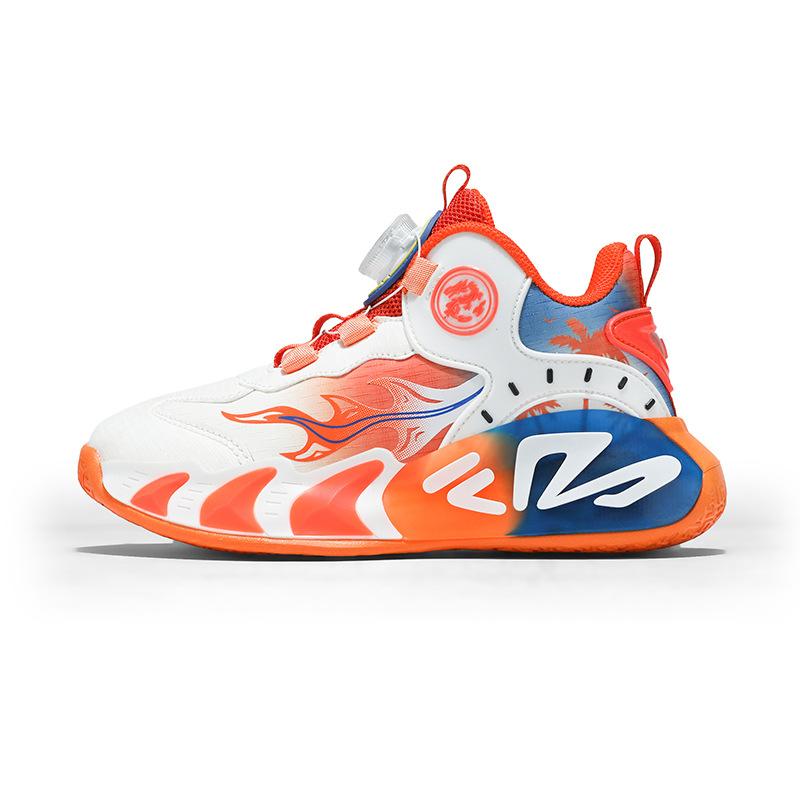 Guochao Girls Shoes 2025 Autumn New Mesh Breathable Running Sports Shoes Children's Non-slip and Wear-resistant Basketball Shoes