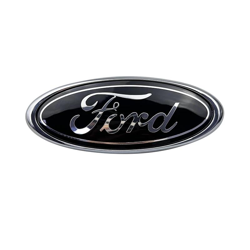 14.6x5.7cm ABS+alloy Car Front Badge Auto Emblem Accessories for Ford Focus Ranger Mustang Kuga Mondeo Fiesta Explorer Transit CVW1