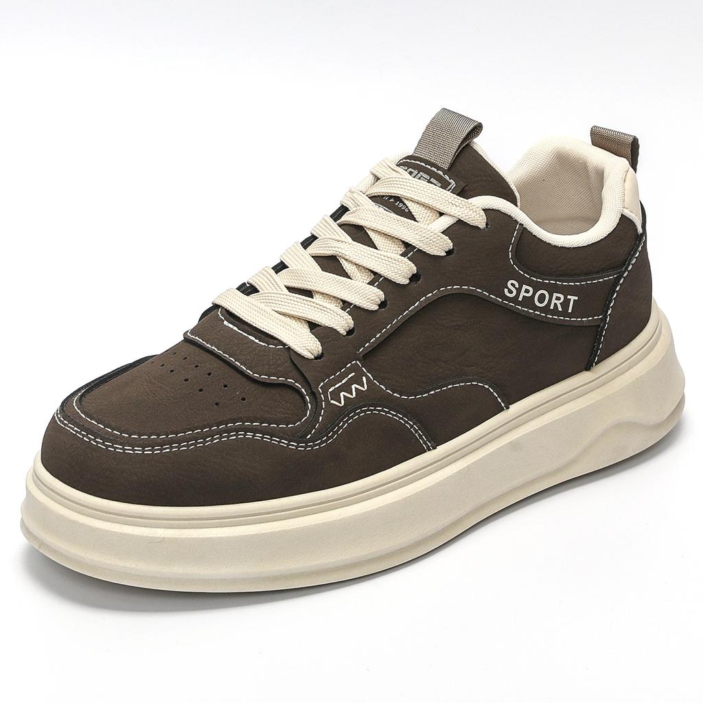 Men Thick Sole Casual Sneakers Korean Style Walking Board Shoes Comfortable Street Travel Daily Footwear Sizes 39-44