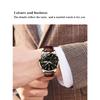 POEDAGAR Casual High Quality Men Watch Waterproof Luminous Leather Original Wristwatch Quartz Business Watches for Men Reloj