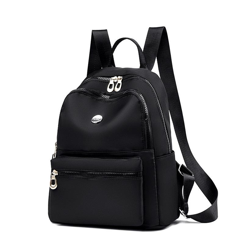 

Рюкзак из ткани Оксфорд, женский, новый модный универсальный, школьный рюкзак, женский рюкзак, большая вместимость, дорожная сумка чёрный