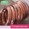 Diameter 0.5/0.8/1/1.5/2/2.5/3mm Copper Line T2 Copper Bare Wire Without Insulation