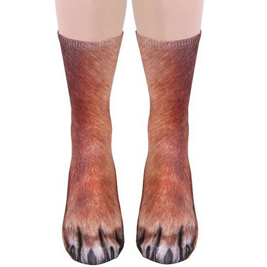 

Мягкие эластичные хлопковые носки унисекс с 3D-моделированием животных в виде лапы-копыта для взрослых и детей Adult Dog