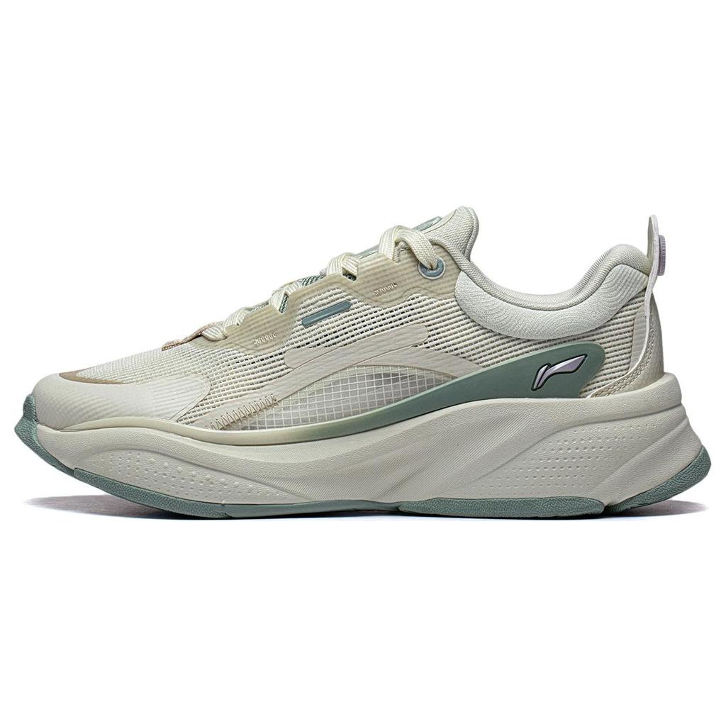 New LiNing Soft Slip Resistant Water Resistant Low Top Casual Shoes Women's Green AGLT052-2