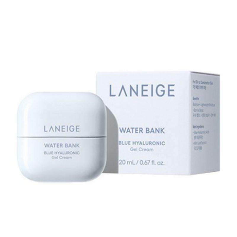 LANEIGE Water Bank Гель-крем с голубой гиалуроновой кислотой 20 мл Легкий увлажняющий крем для жирной и комбинированной кожи K-Beauty