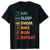 Triathlon Be Great At Three Sports Funny T Shirt Unisex Summer Streetwear Triathlete Runninger Swimmings Bikings TShirt Tees Black