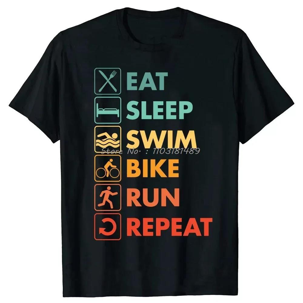 Triathlon Be Great At Three Sports Funny T Shirt Unisex Summer Streetwear Triathlete Runninger Swimmings Bikings TShirt Tees Black