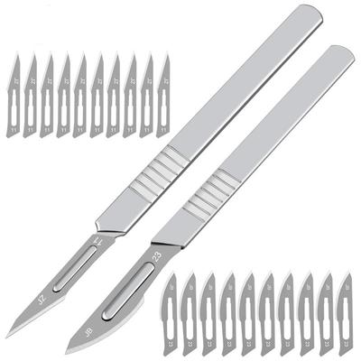 Lame per coltelli in acciaio al carbonio con manico Utensile da taglio fai-da-te Riparazione PCB Coltello per legno animale
