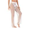 Beach Pants Sexy Hollow Out Polyester Crochet Net Women Cover Up Pants for Vacation