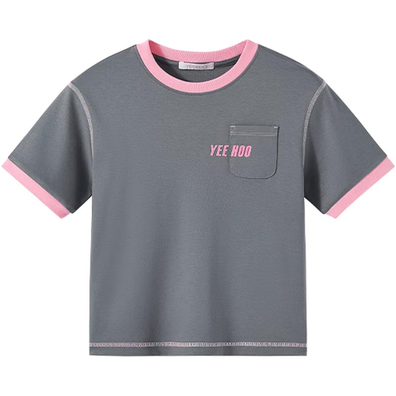 YEEHOO Kids Pure Cotton Cool-Touch Short-Sleeve T-Shirt 130