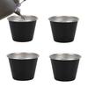 4 Piece Stainless Steel Shot Cups Set 50ml Portable for Wine Coffee Tea Outdoor Travel Picnic Camping with Mesh Carry Bag