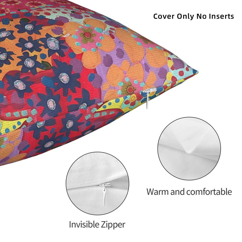 Colorful Floral Painting Pillow Cover Design Cushion Cover Fashion Pillow Case For Living Room Sofa