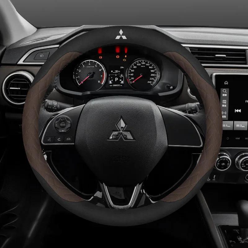 Für Mitsubishi Outlander Pajero Asx Colt Lancer Delica Evolution L200 Triton RALLIART Anti-Rutsch Auto Wildleder Lenkradabdeckung