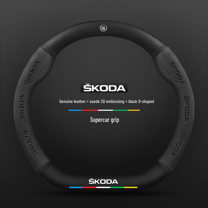 Steering Wheel Cover for Skoda: Octavia, Kamiq, Kodiaq GT, Superb, Karoq, Scala