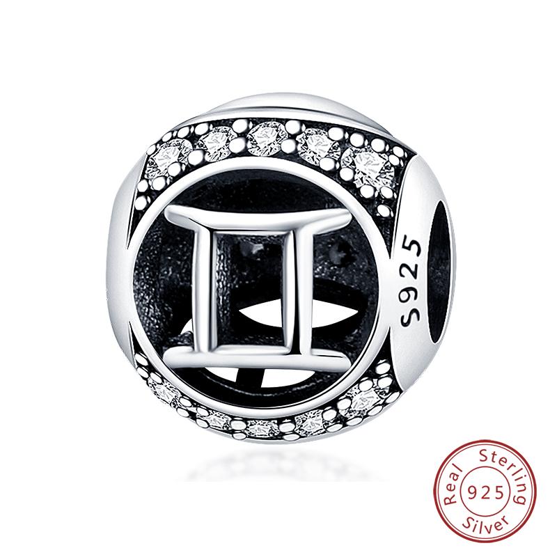 Charms Fit Qikaola Bracelets Copper Twelve Constellations Charms Beads Leo Aries Virgo For Birthday Jewelry Gifts