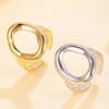 18K Gold Retro Geometric Drum-Shaped Stainless Steel Ring