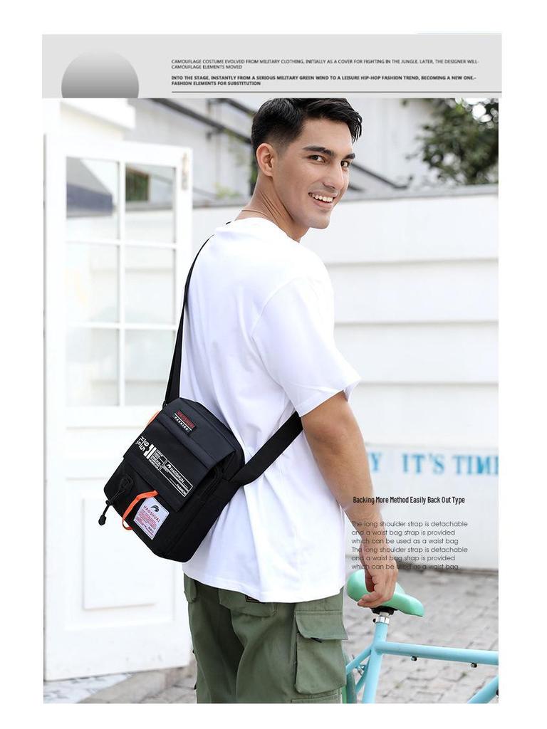 Haoshuai Men's Casual Crossbody Shoulder Bag for Sports