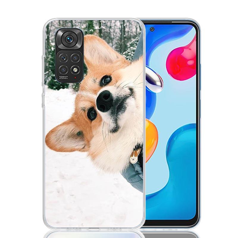 Cute Lovely Corgi Dogs Phone Case For Xiaomi Redmi Note 14 13 12S 12 11S 11T 11E Pro Plus 10S 10 Art Customized Coque Capa Note