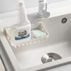 Hollow Out Soap Holder No Punching Storage Rack Convenient Extraction Multifunction Shelf Easy To Clean Wall-mounted Drain Rack