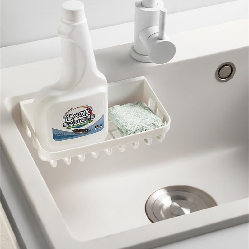 Hollow Out Soap Holder No Punching Storage Rack Convenient Extraction Multifunction Shelf Easy To Clean Wall-mounted Drain Rack
