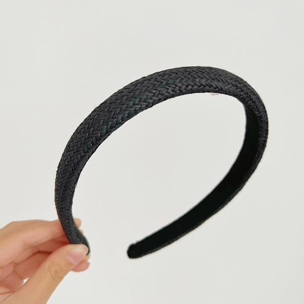 PROLY New Fashion Women's Hair Accessories Fresh Summer Headwear Straw Woven Hairband Adult Headband