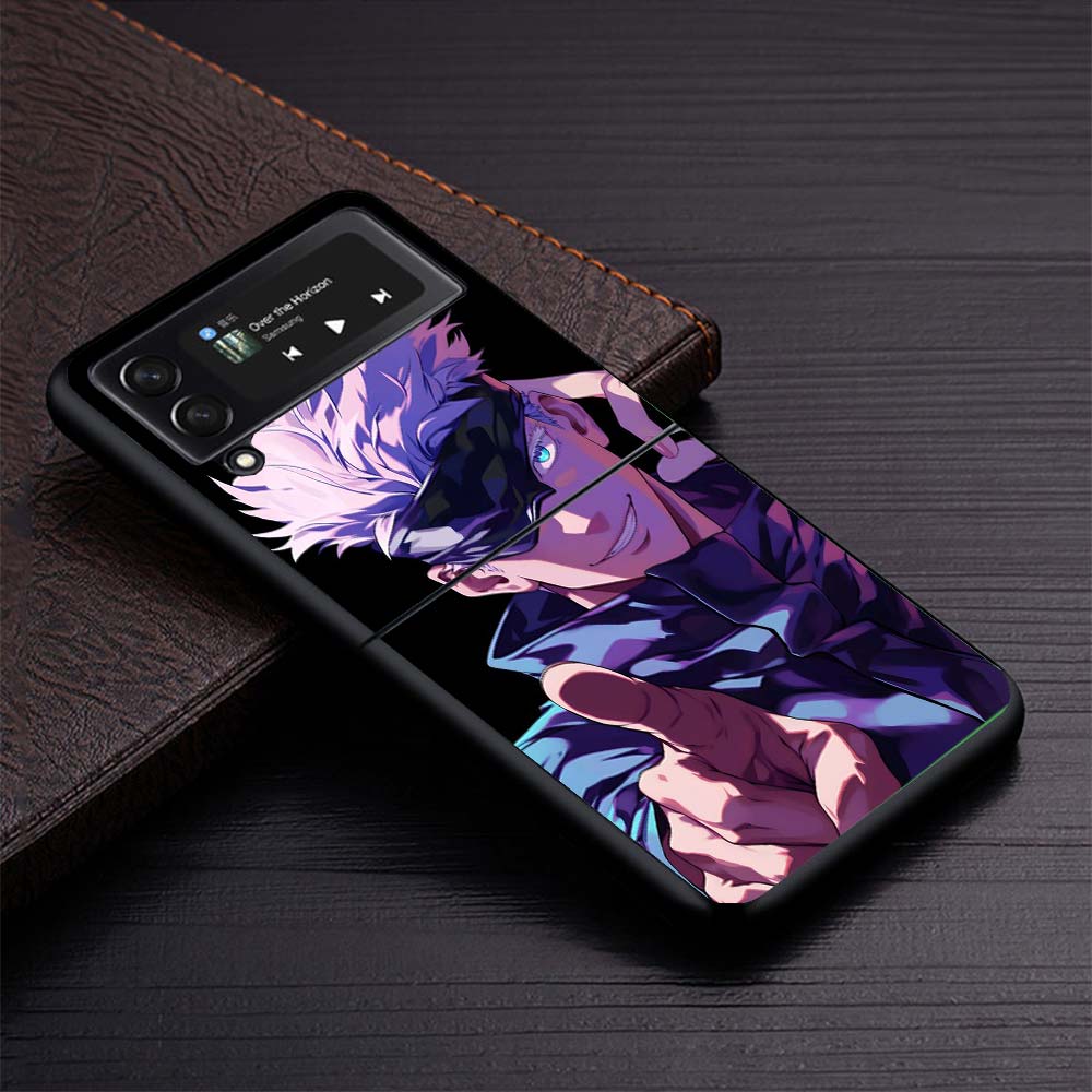 Kaisen J-Jujutsu Gojo Satoru Phone Case For Samsung Galaxy Z Flip3 Flip4 Flip5 Flip6 Flip7 For Z Flip 7 6 5 4 3 5G Hard Folding