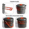 1.4L Aluminum Alloy Camping Pot with Heat Resistant Handle Cooking Pot Suitable for Outdoor Cooking Activity Use