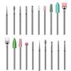 20 Pcs Nail Drill Bits Set For Acrylic Nails, Professional Diamond Cuticle Remover Bits Kit With Box, 3/32" Electric Manicure Nail File Bit