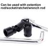 Deep Impact Socket 3/4'' Adapter Swivel Wobble Universal Joint Impact Socket - Metric, 1Pcs