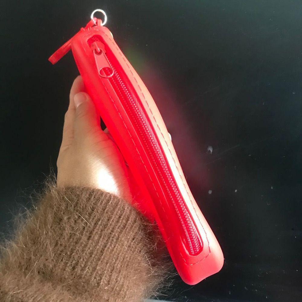 Silicone Pencil Case Simulated Fruit Stationery Pouch Portable Stationery Organizer  Students