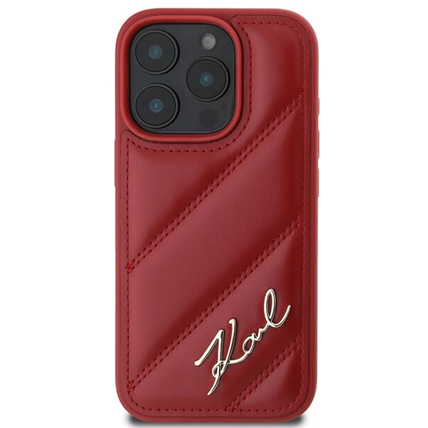 Karl Lagerfeld Klhcp16Lpqdsmgr Iphone16 Pro 6.3 Czerwony/Red Hardcase Quilted Signature