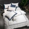 WTEMPO Europe Style Jacquard Bedding Set 4pcs Lace Bedclothes Bed Set Satin Duvet Cover Sheet Set