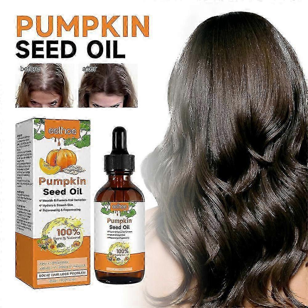 3x Pumpkin Seed Oil for Hair Growth, Organic 100% Pure Cold Pressed, Hair and Scalp Care for Men and Women
