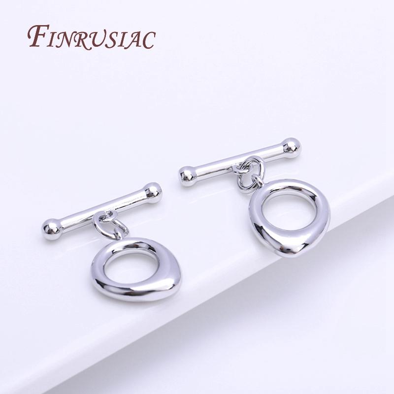 18K Real Gold Plated Fashion Droplet OT Clasp For Necklace Bracelets Crafts Supplies,Dainty Brass Toggle Clasp DIY Accessories