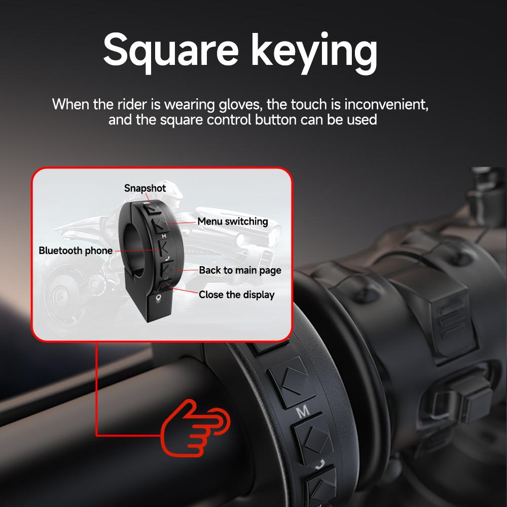 5/8.1 inch IPX8 Waterproof Motorcycle GPS Navigation Wireless Carplay Android Auto DVR Drive Recorder Moto Monitor WIFI