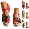 Rope Sandals For Women Bohemian Rhinestone Sandals For Women Fashion Wedge Heel Thick Sole Sandalias De Mujer Verano 2026