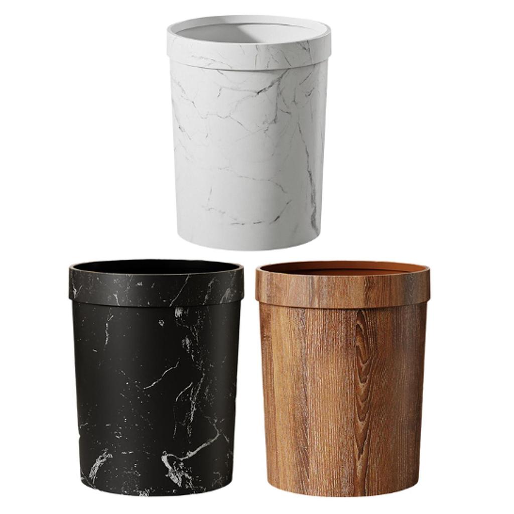 Trash Bin Garbage Basket, Household ,Reusable, Round Paper Basket, Garbage Container, Rubbish Bin for Home Dorm Room Kitchen