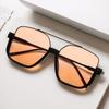 Large Square Frame Double-Beam Sunglasses: New European & American Fashion, Street Style Influencer
