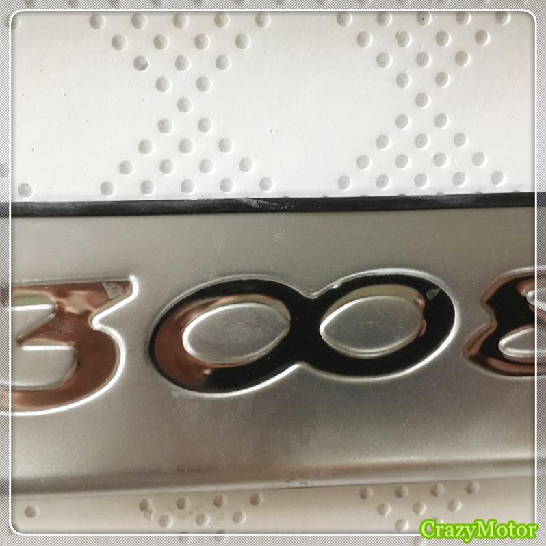 For Peugeot 3008 GT 2016-2022 Stainless Door Sill Scuff Plate Pedal Entry Guard Protector Cover Car Accessories