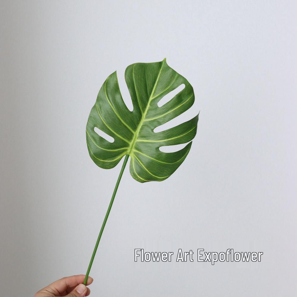 Simulated Green Turtle Back Leaf Plastic Decor Flowers & Plants