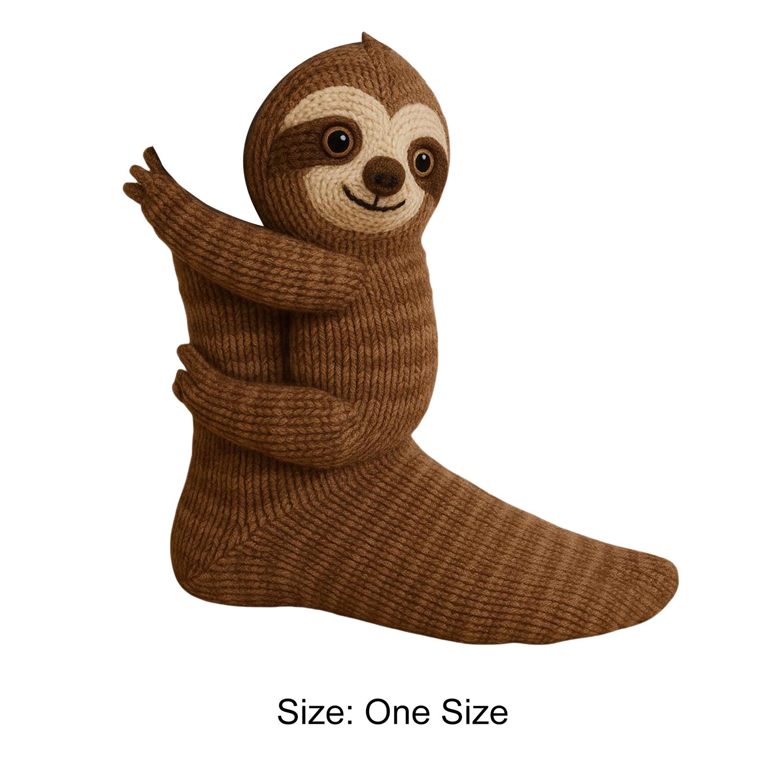 

1 Pair Knit Animal Socks Funny Cartoon Animal Cotton Socks Fashion Sleeping Socks for Christmas Holiday Home Gifts